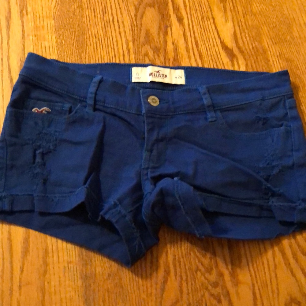 Hollister ripped jean shorts